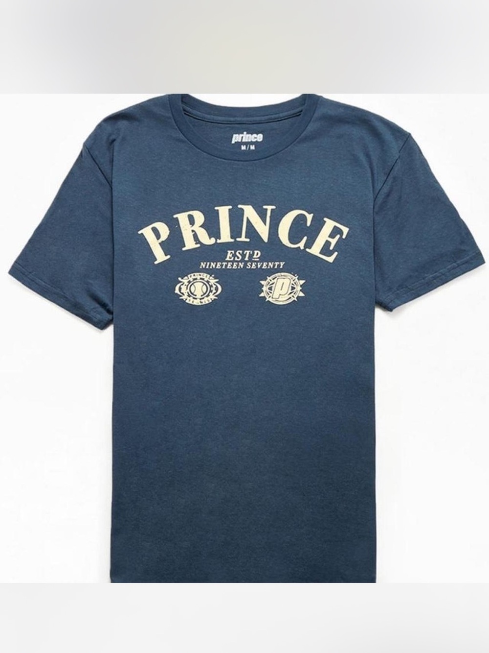 Prince Short Sleeve Tee in Charcoal with Yellow Logo - Picture 3 of 3